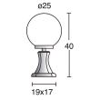 Baliza 40cm CAST IP43 75W E27 negru