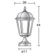 Baliza BAMBO inaltime 44cm IP43 100W E27 negru