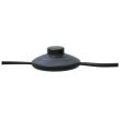 Lampadar ZANZIBAR negru E27 1x60W cu abajur diametru 50cm si baza din marmura