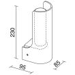Apl baie UVEG IP44 E14 40W alb/sticla mata