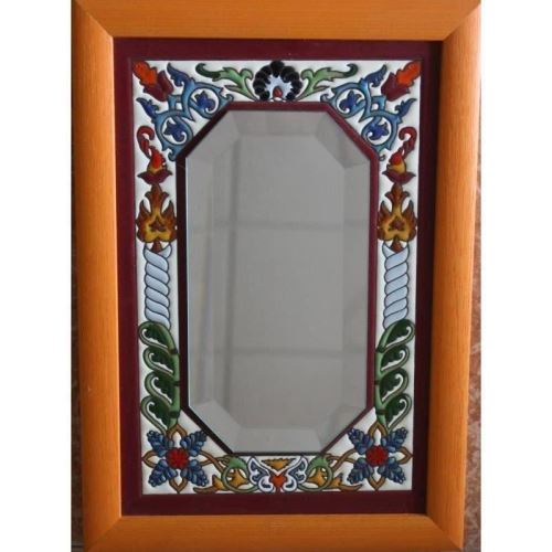 Oglinda de perete cu faianta pictata 1